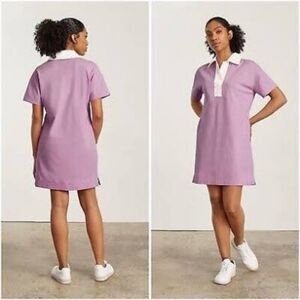 Everlane Dress Women Retro Jersey Polo Cotton Lilac Purple Mini T Shirt